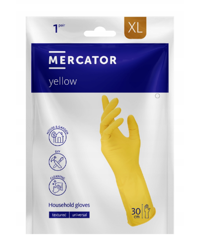 Rękawice gumowe MERCATOR Yellow XL żółte