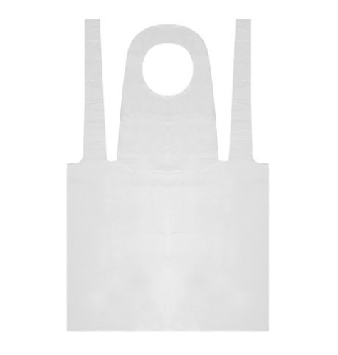 Fartuch foliowy biały PLAST 810x1250 50 sztuk