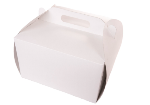Pudełko na tort składane białe 30x30x12