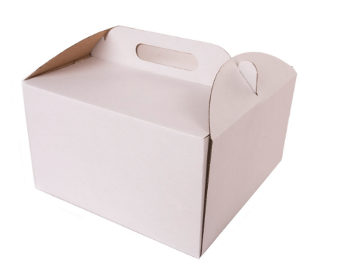 Pudełko na tort składane białe 30x30x16  04331