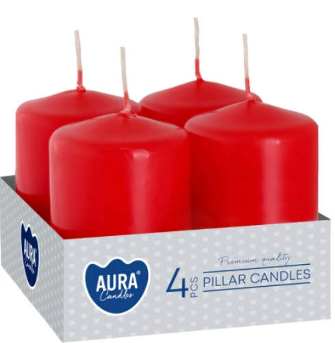 Świeca adwentowa 40/60 czerwona 4 sztuki