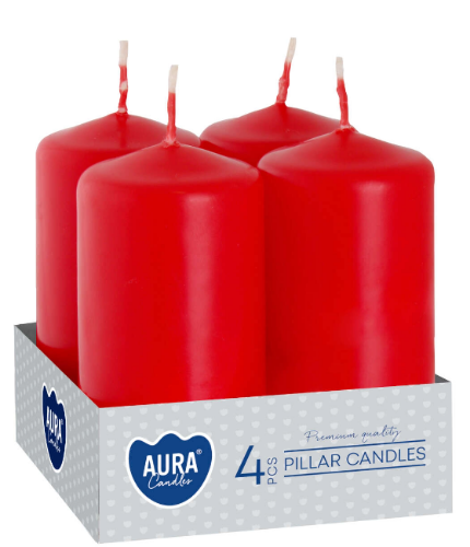 Świeca adwentowa 40/80 czerwona 4 sztuki