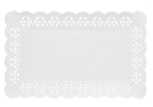 Serwetka pod ciasto 27x21 biała 100szt.