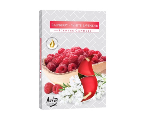 Podgrzewacz zapachowy MALINA- BIAŁA LAWENDA 6 sztuk