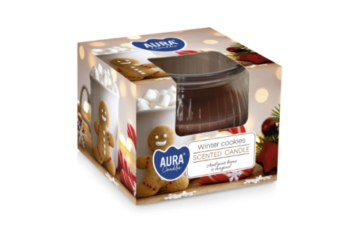 Świeca zapachowa w szkle ZIMOWE CIASTECZKA