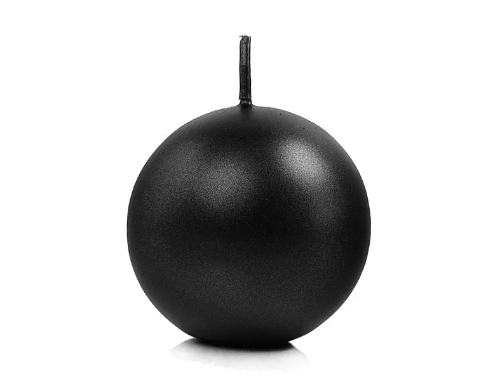 Świeca w kształcie kuli czarna