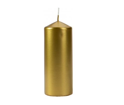 Świeca walec 60/150  złota 