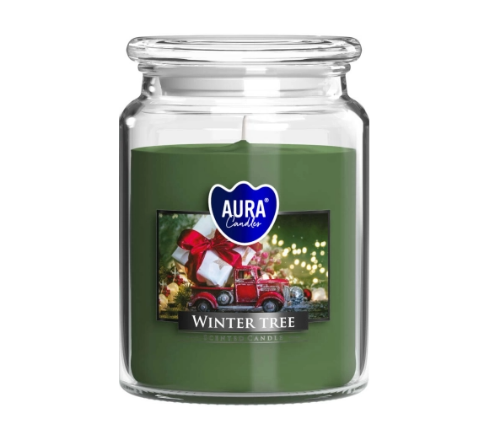 Świeca zapachowa w słoju ZIMOWE DRZEWKO 500g