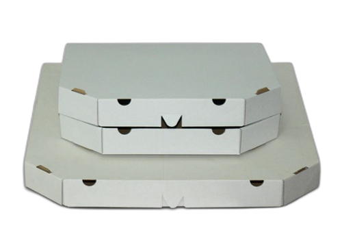 Pudełko na pizzę 45x45 białe ścięte 50szt. 04384