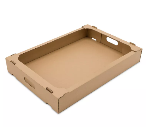Pudełko na pączki 40x60x7cm  szare/ brązowe 50szt. 04476