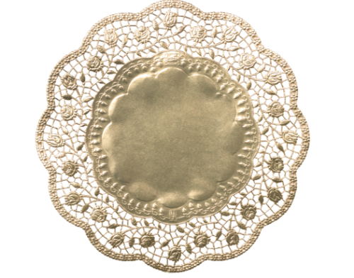 Serwetka pod ciasto *36 złota 4 szt.