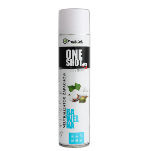 Obrazek Odświeżacz Freshtek ONE SHOT 600ml neutralizator BAWEŁNA