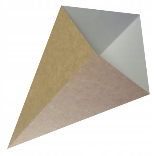 Rożek tekturowy frytki 350ml brąz-biały 25x16cm 50szt.