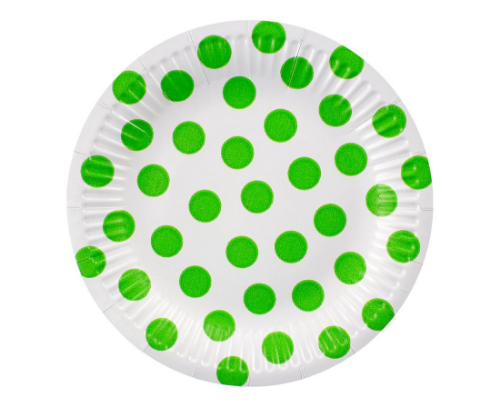 Talerz papierowy *18 Groszki pistacjowe 6szt.