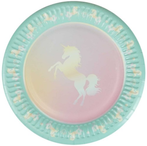 Talerz papierowy *18 JEDNOROŻEC 8szt.
