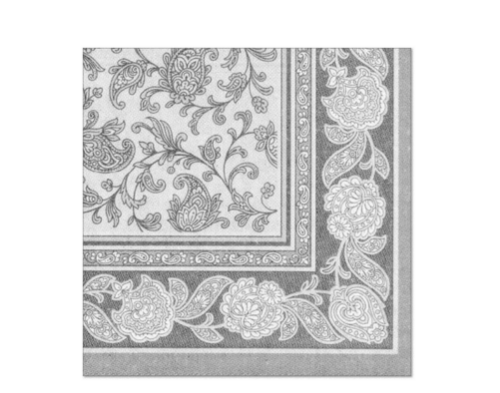 Serwetki ROYAL 1/4 40x40cm szary Ornament 50szt. 19819