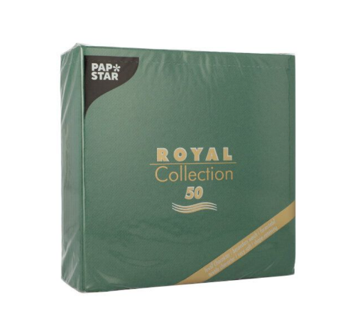 Serwetki ROYAL 1/4 40x40cm ciemna zieleń 50szt. 11606