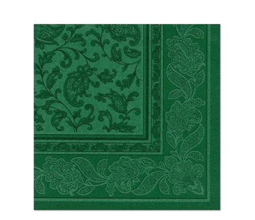 Serwetki ROYAL 1/4 40x40cm ciemna zieleń Ornament 50szt. 11666
