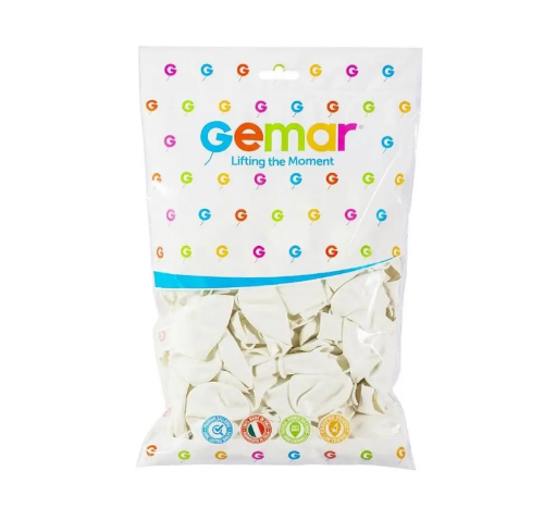 Balony pastelowe białe 100 szt