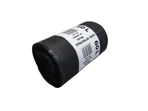 Worki na śmieci  60L LD czarne 50szt Super Mocne