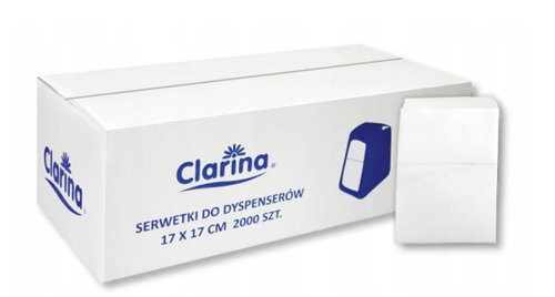Serwetki do dozownika 17x17 1w 1/4 2000szt 5705