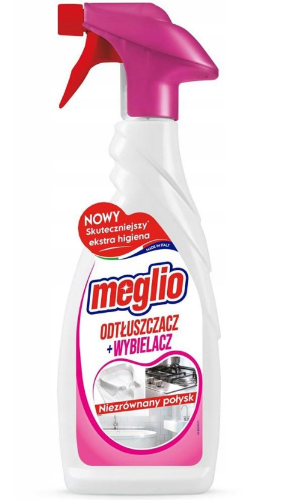 Płyn odtłuszcz + wybiel MEGLIO 650ml spray piana