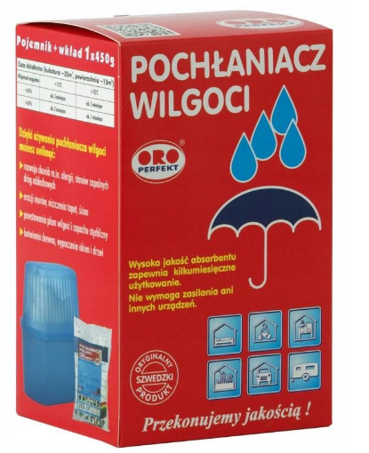 Pochłaniacz wilgoci ORO 450g +pojem /6