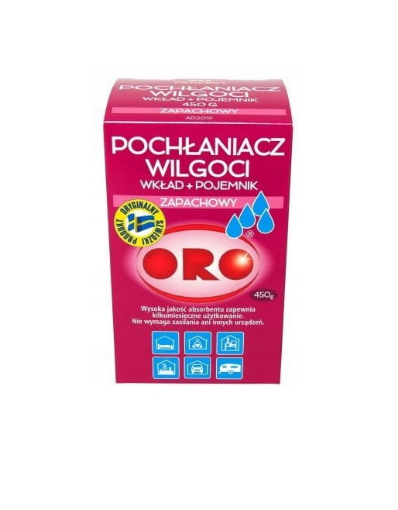 Pochłaniacz wilgoci zapachowy ORO 450g +pojem /6