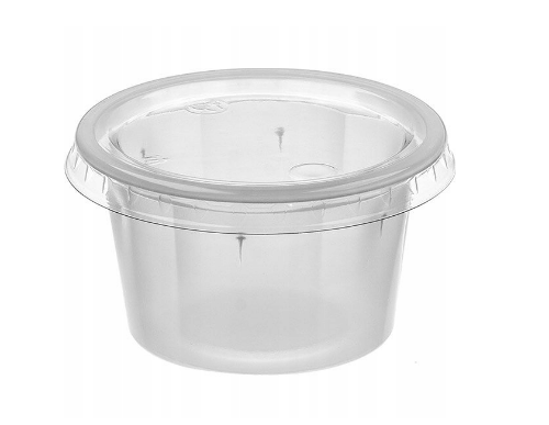 Pojemnijk na sos 50ml PP okrągły *70/22mm przeźroczysty /0,100/1,000 POT50C