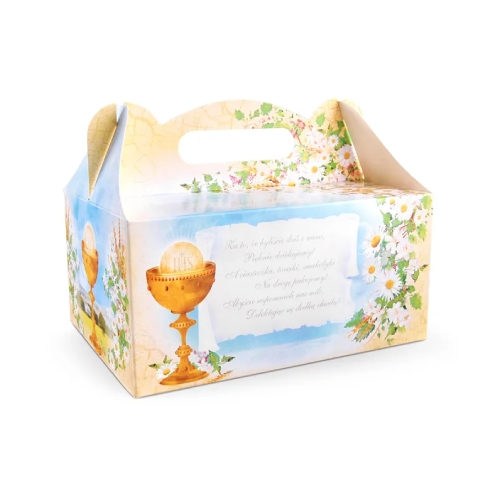 Pudełko na ciasto kolorowe KOMUNIA